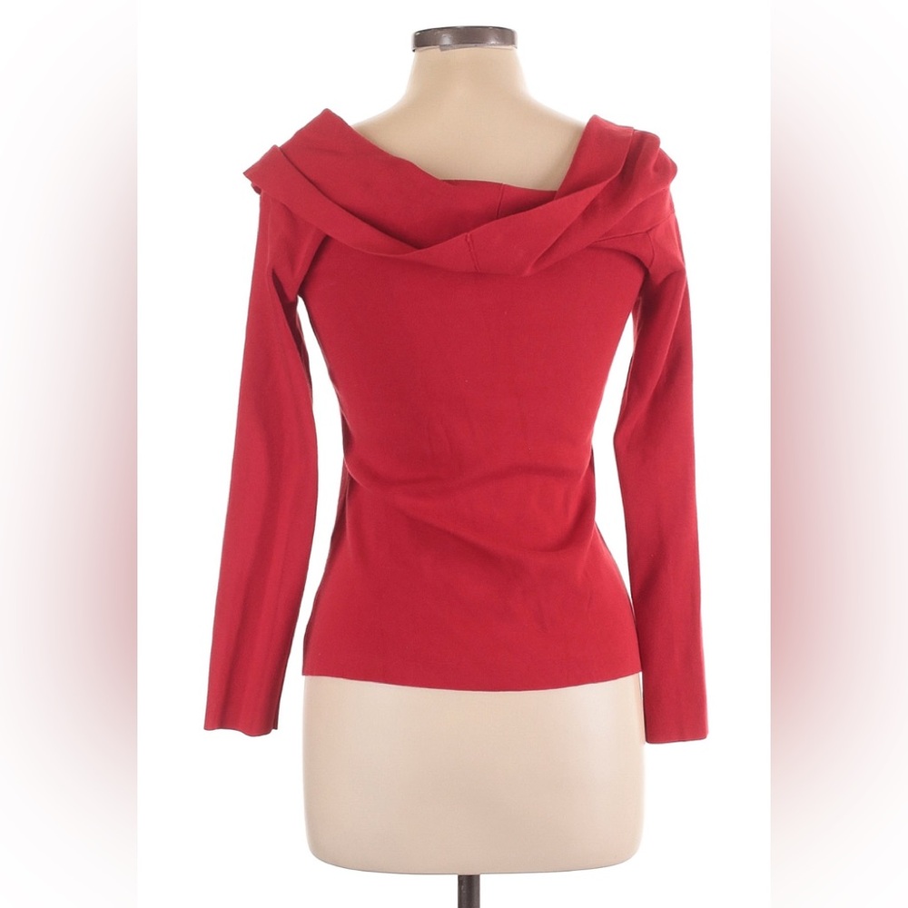 INC International Red Long Sleeve Top - Picture 2 of 4